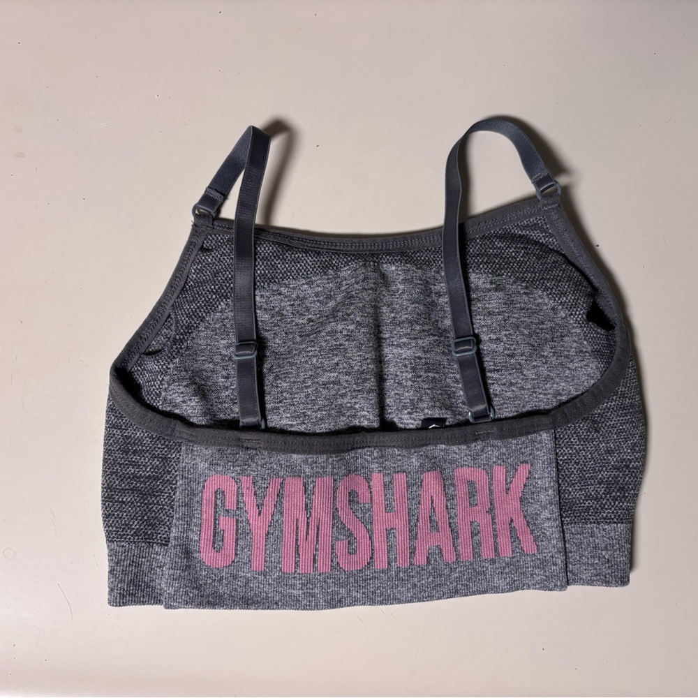 Gymshark Charcoal and Pink Sports Bra
